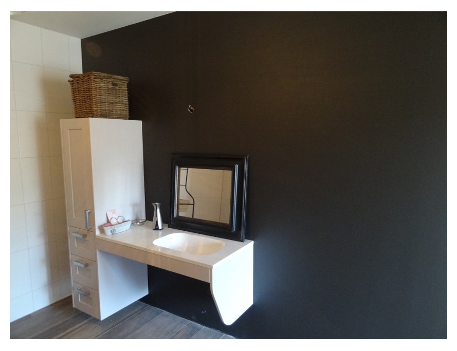Schilder Aalst - gesausde muur en spuitwerk plafond badkamer