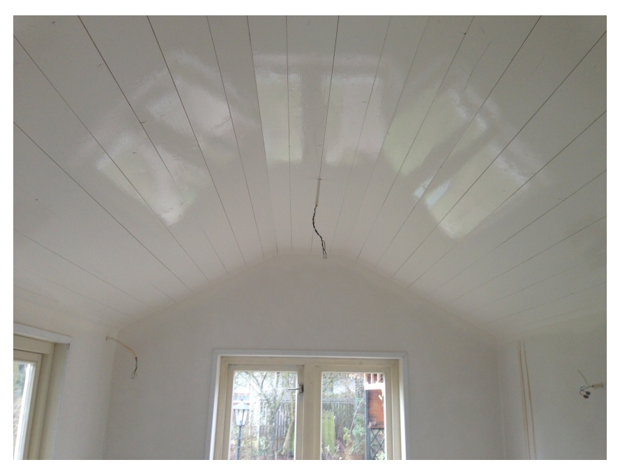 Gespoten plafond huis Geldermalsen - schilder