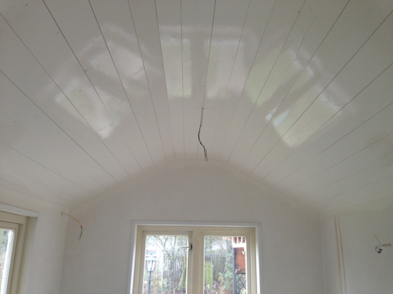 Gespoten plafond huis Geldermalsen - schilder