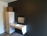 Schilder Aalst - gesausde muur en spuitwerk plafond badkamer